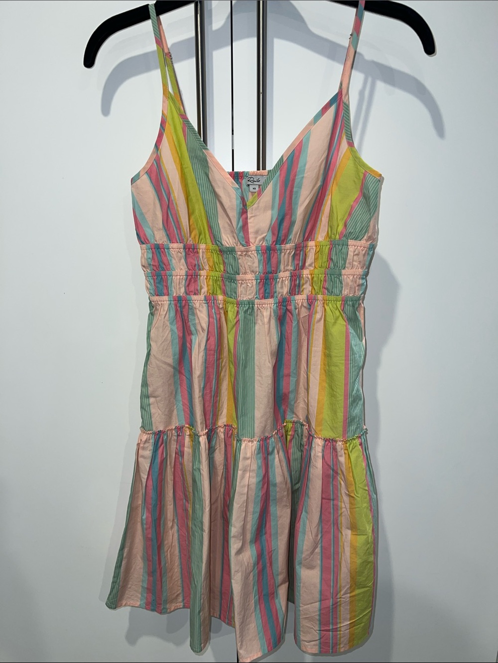 Rails Colorful Stripe Smocked Waist Dress - Multicolor